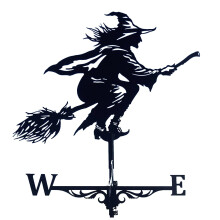 Girouette, indicateur de direction du vent, forme de sorcière