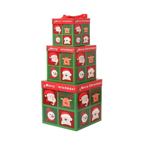 Coffret cadeau de Noël empilable, décoration de Noël