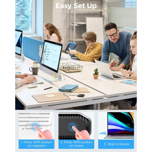 WiFi Extender Signal Booster 1200Mbps for All Routers 2