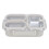 Stainless Steel Lunch Box 3-Compartment 1.2L Grey 1