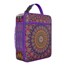 Sac isotherme souple Mandala pour déjeuner, étanche et imperméable.