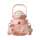 Gourde Kawaii rose avec paille et sangle ajustable 1