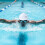 White Fabric Swim Cap High-Elastic Breathable One Size 5