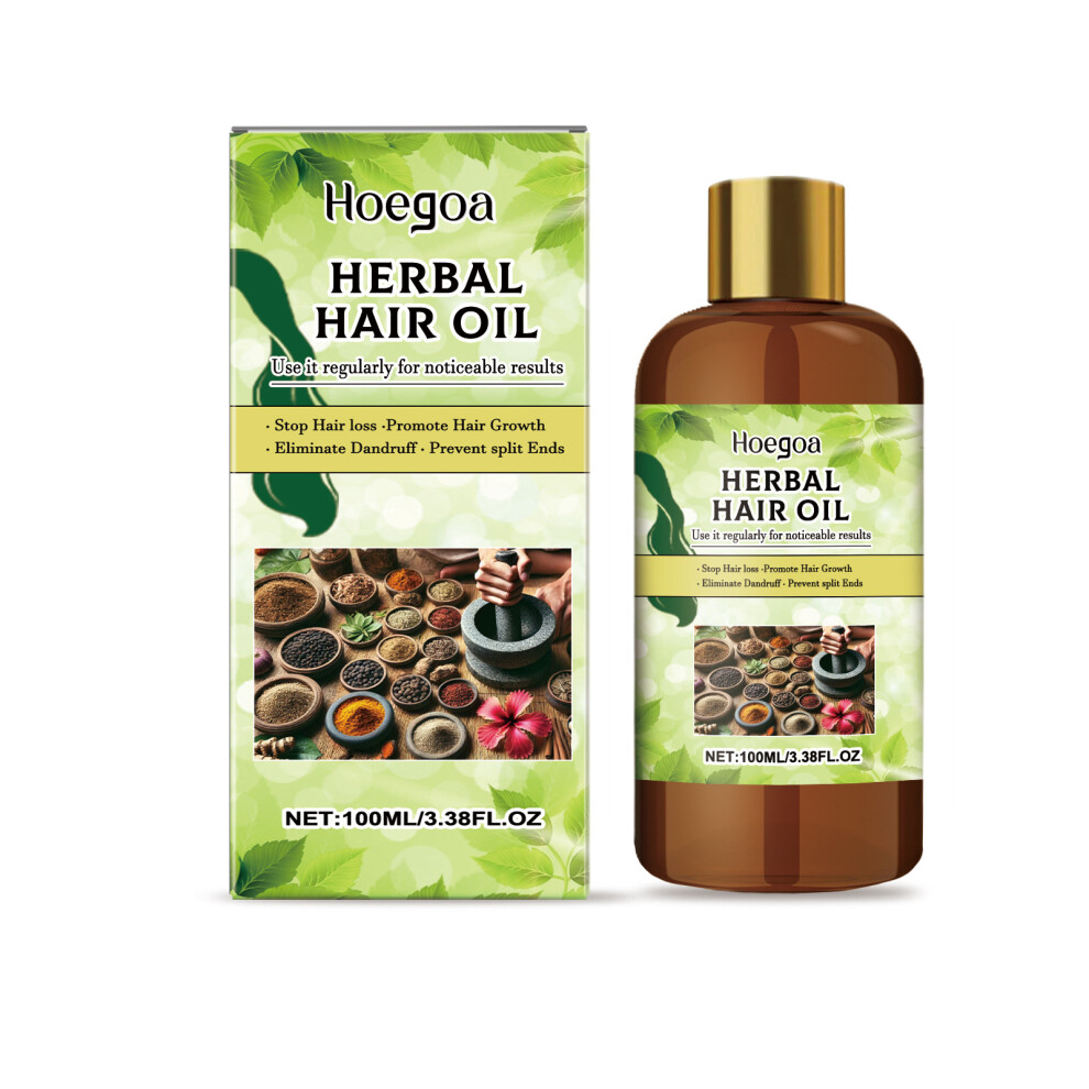HOEGOA herbal hair care oil effectively hydrates, moisturizes and nourishes the scalp, improves dry and frizzy hair care oil