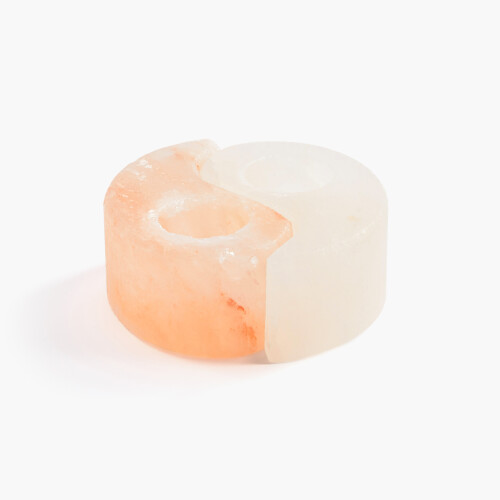 Myga Yin & Yang Himalayan Salt Tealight Holder 1
