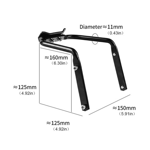 Bike Tail Bag Stabilizer Bracket Black 1