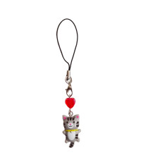 Heart Pendant Phone Chain Resin Keychain