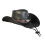 Cowboy Hat Black Wide Brim Adjustable Chin Strap 7
