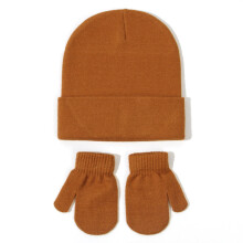 Knitted Toddler Hat and Glove Set for Boys 2T–4T