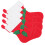 Red Sock-Shaped Cutlery Pouch Felt 4 pcs 1