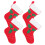 Red Sock-Shaped Cutlery Pouch Felt 4 pcs 3
