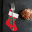 Red Sock-Shaped Cutlery Pouch Felt 4 pcs 5