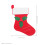 Red Sock-Shaped Cutlery Pouch Felt 4 pcs 7