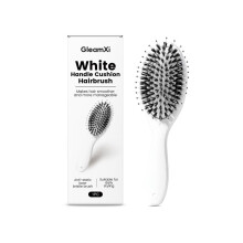 GleamXi White Handle Cushion Bristle Hairbrush Nylon Boar Bristle Air Cushion Comb Daily Scalp Massage Styling