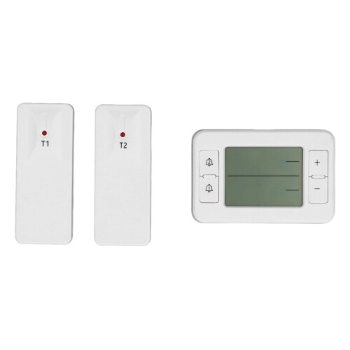 Wireless Dual-Sensor Refrigerator Thermometer with Alarm