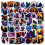 Dark Cat Stickers Gothic Horror Theme 50-Pack 1