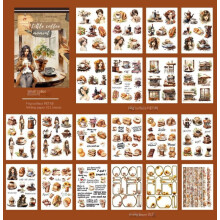 Vintage Art Deco Palace Sticker Book Travel Character PET 1