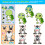 Animal Face Swap Stickers 30 PCS 6 Sheets Pack 6