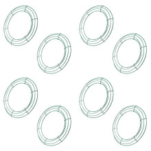 14 Inch Draad Krans Frame Metalen Ronde Krans Vorm Maken Ringen Groen voor Kerstfeest Woondecoratie DIY Pak van 8