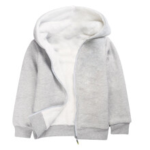 Girls Hooded Windproof Zip Jacket Grey 2-3 Years