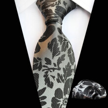 Men's Floral Paisley Tie and Pocket Square Set