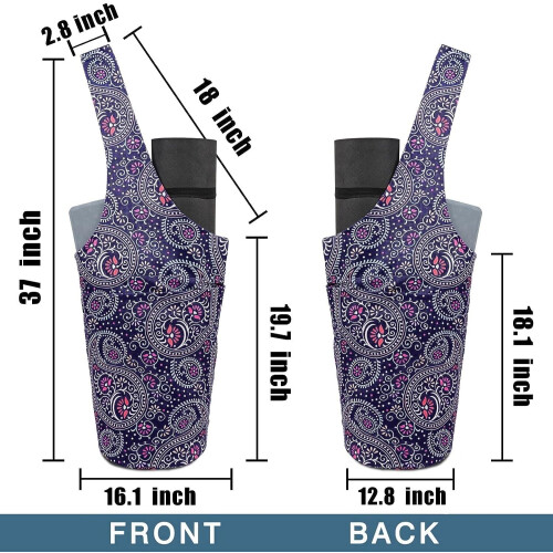 Yoga Mat Bag with Side and Zipper Pockets, One Size 1