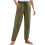 Women's Cotton Linen Pants Solid Color Wide Leg with 3