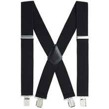 Men's Suspenders Heavy-Duty Clip Wide X-Back