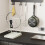 Kitchen Pot Cover Rack with Spatula Holder and Cutting 6