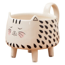 Mug chat en céramique pour café ou thé, 35 cl