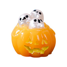 Mini statuette fantôme citrouille d'Halloween en résine (1 pièce)