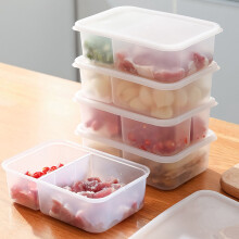 Boîtes de conservation transparentes empilables pour réfrigérateur (lot de 4)