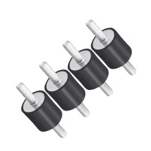 Supports d'amortisseurs en caoutchouc à double filetage, 4 pièces, 8x8