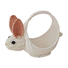 Panier de Pâques en rotin tressé, boîte de rangement