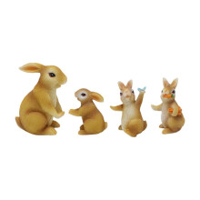 Figurine de lapin en résine, petite sculpture décorative en forme de lapin