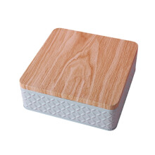 Boîte à biscuits en fer-blanc avec couvercle en bois (1 pièce)