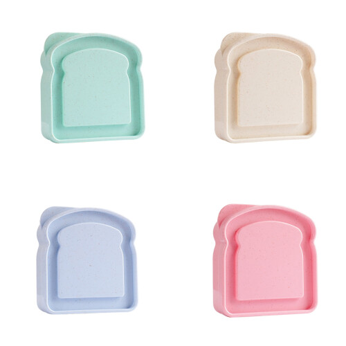 Boîtes à sandwich en forme de toast avec couvercles (4 pièces)