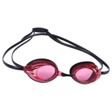 Lunettes de natation pour adultes, verres transparents, unisexe, joint souple, rouges
