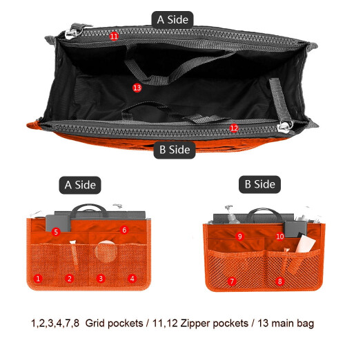 Handtasorganizer met polyester inzetstuk, 20 liter 1