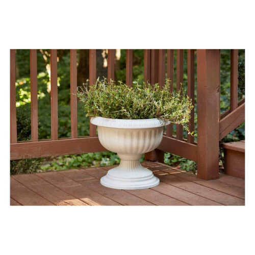 Urne grecque blanche 45 cm 2
