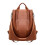 Zaino in pelle da donna antifurto marrone 1