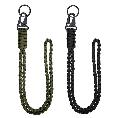Paracord Keychain Wrist Lanyard 2 Pcs