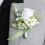 Boutonnières en fleur de soie blanche à épingle (2 pièces) 7