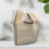Πλεκτή τσάντα ώμου για γυναίκες χακί Hobo Tote 7