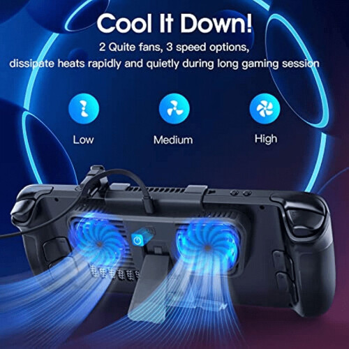 Βάση ανεμιστήρα ψύξης Steam Deck USB-C με ρυθμιζόμενο πλαίσιο 2