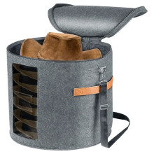 Boîte à chapeau ronde pliable 19 x 17 pouces, résistante à la poussière avec