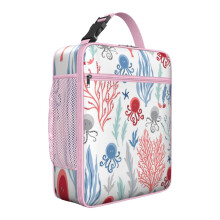 Sac isotherme pour déjeuner, motif pieuvre, portable et étanche.