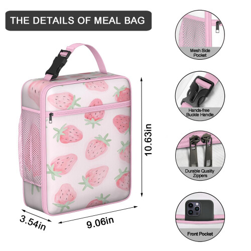 Isolierte Erdbeer-Lunchbox, wiederverwendbar, Bento-Format, 1er-Pack 2
