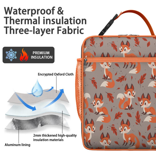 Sac isotherme Fox pour déjeuner, imperméable et chaud (1 pièce) 1