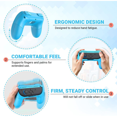 Joy-Con-Griffe für Nintendo Switch 2, 2er-Pack, schwarz 2